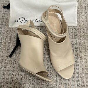 3.1 Phillip Lim Cream Colored Leather Heels